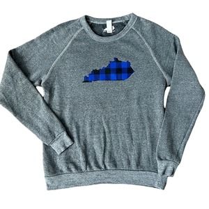 Blue Buffalo Plaid Kentucky Crewneck Sweatshirt
